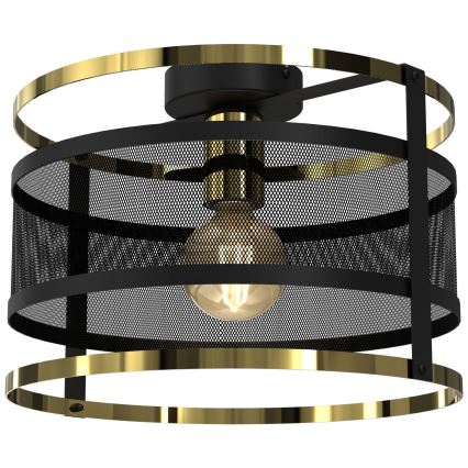 Virsapmetuma lustra RIM 1xE27/60W/230V melna/zelta