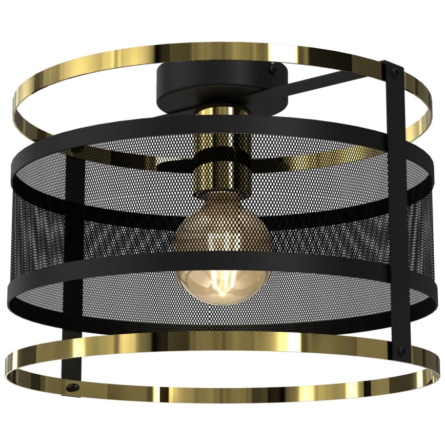 Virsapmetuma lustra RIM 1xE27/60W/230V melna/zelta