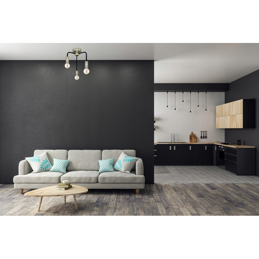 Virsapmetuma lustra SAGA 3xE27/40W/230V