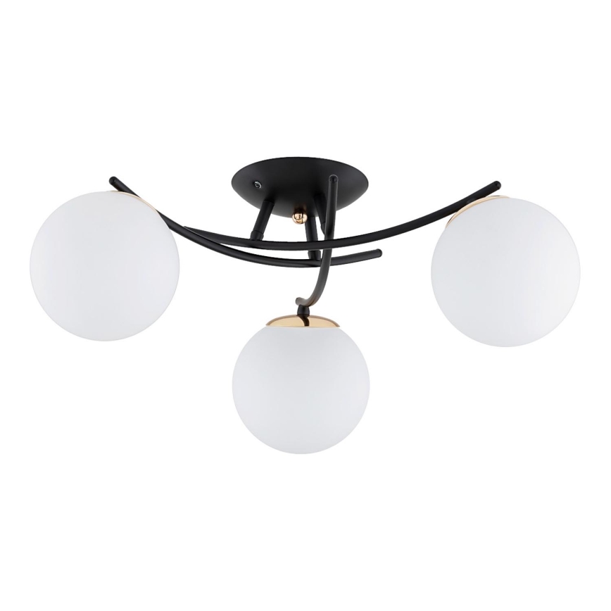 Virsapmetuma lustra SAVI 3xE14/10W/230V melna/zelta