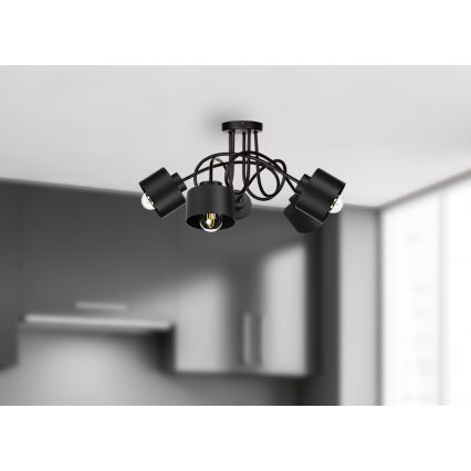Virsapmetuma lustra SIMPLY BLACK 5xE27/60W/230V