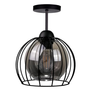 Virsapmetuma lustra SOLO BLACK 1xE27/60W/230V melna/dūmakains