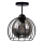 Virsapmetuma lustra SOLO BLACK 1xE27/60W/230V melna/dūmakains
