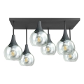 Virsapmetuma lustra SOMA 6xE27/60W/230V melna/caurspīdīga