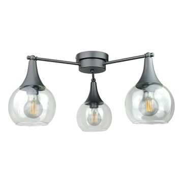 Virsapmetuma lustra STAR 3xE27/60W/230V melna/caurspīdīga