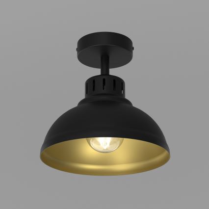 Virsapmetuma lustra SVEN 1xE27/15W/230V melna/zelta