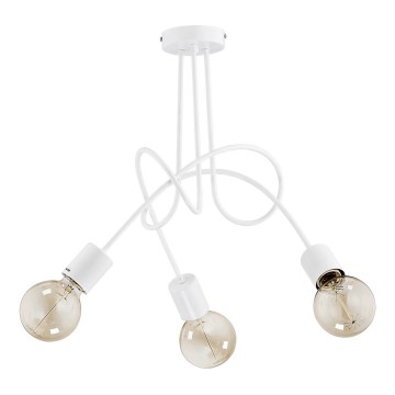 Virsapmetuma lustra TANGO 3xE27/15W/230V balta
