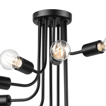 Virsapmetuma lustra TRINITY 10xE27/15W/230V melna