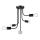 Virsapmetuma lustra TRINITY 5xE27/15W/230V melna