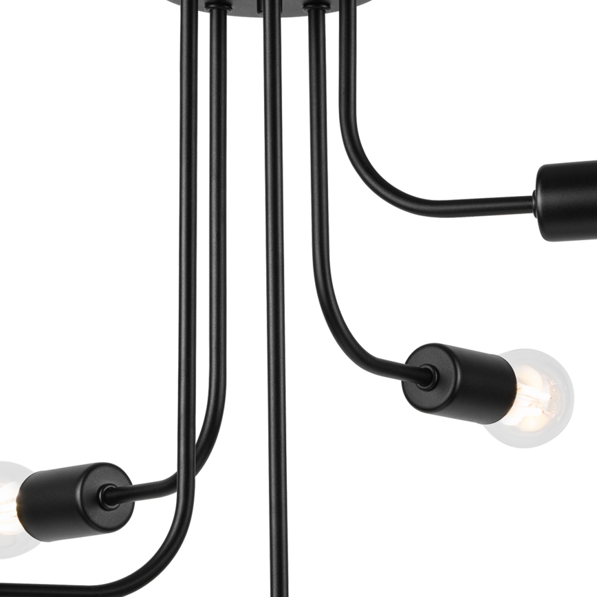 Virsapmetuma lustra TRINITY 5xE27/15W/230V melna