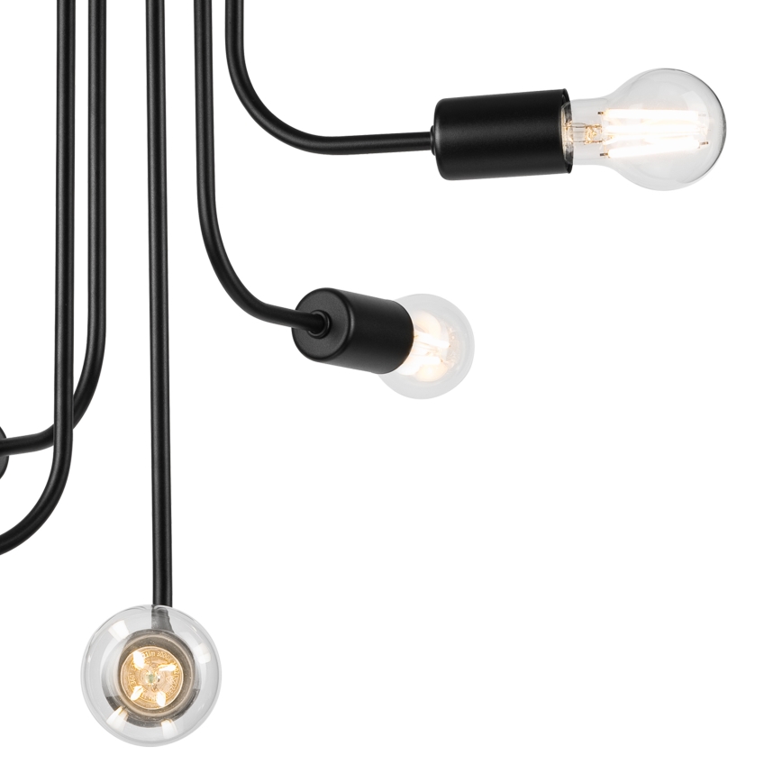 Virsapmetuma lustra TRINITY 5xE27/15W/230V melna