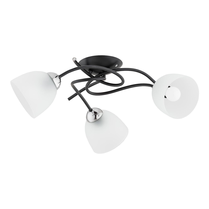 Virsapmetuma lustra VERWIL 3xE27/15W/230V melna