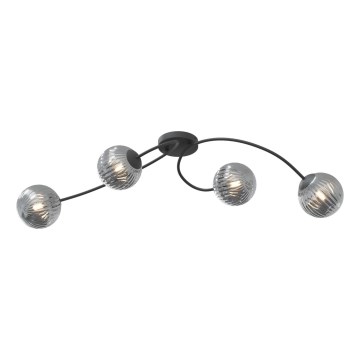 Virsapmetuma lustra VIBRA 4xE14/10W/230V melna/pelēka