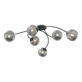Virsapmetuma lustra VIBRA 6xE14/10W/230V melna/pelēka