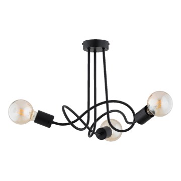 Virsapmetuma lustra WINGO 3xE27/15W/230V melna