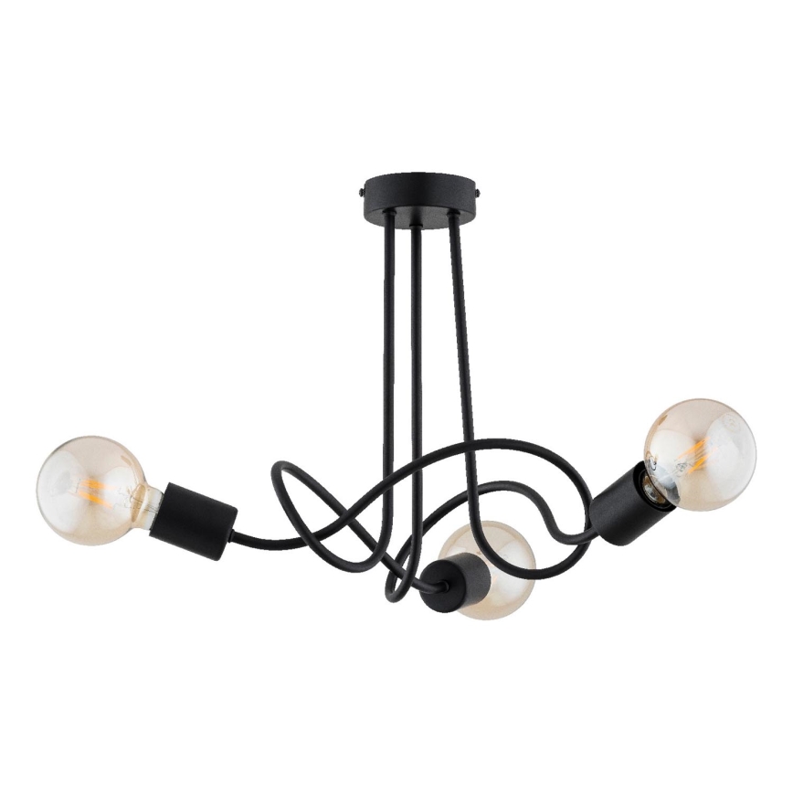 Virsapmetuma lustra WINGO 3xE27/15W/230V melna