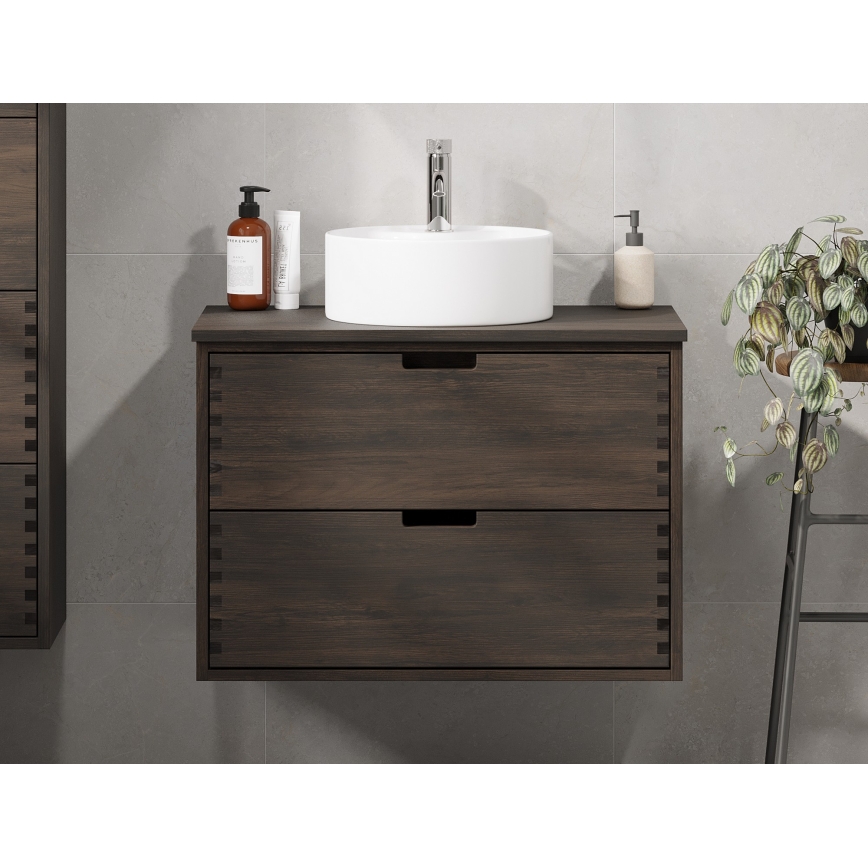 Virsma zem izlietnes FOREST 80 cm brūna/ozols