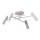 Virsmas griestu lampa AXION 4xGU10/8W/230V