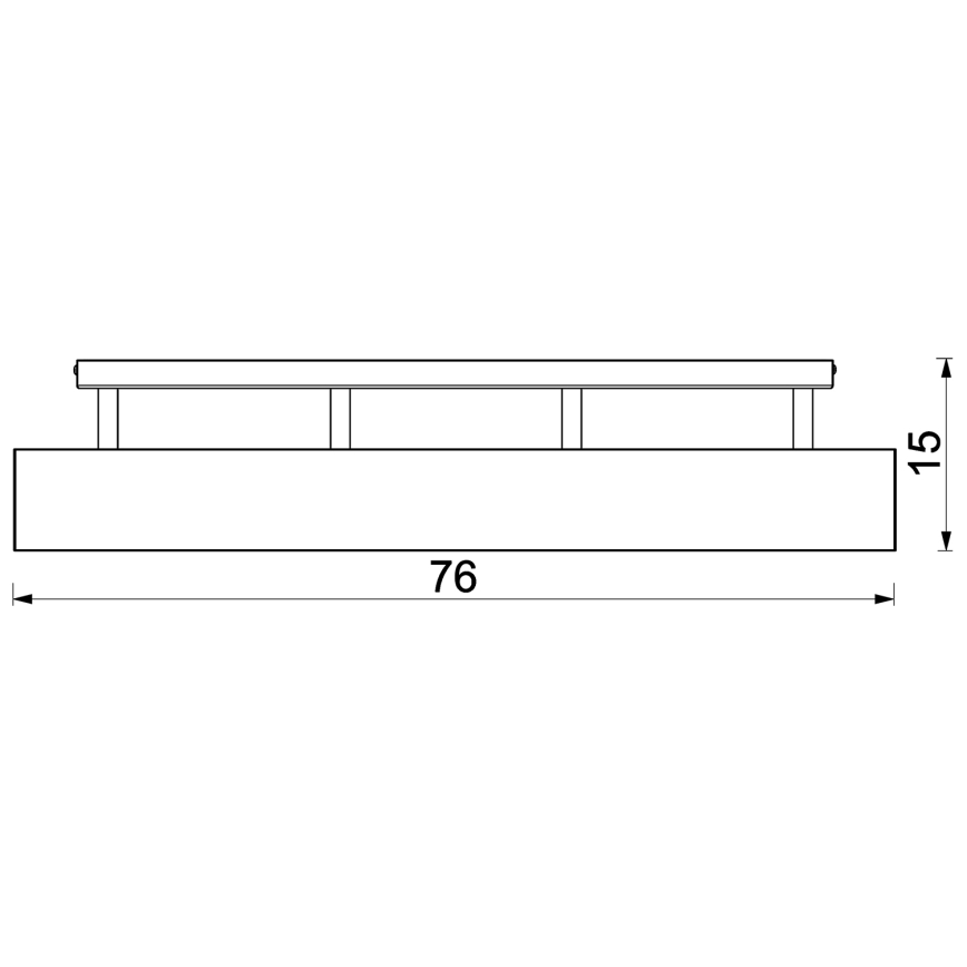 Virsmas griestu lampa MAISON 4xGU10/8W/230V ozols