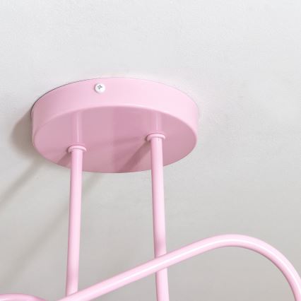 Virsmas griestu lampa OXFORD 2xE27/15W/230V rozā