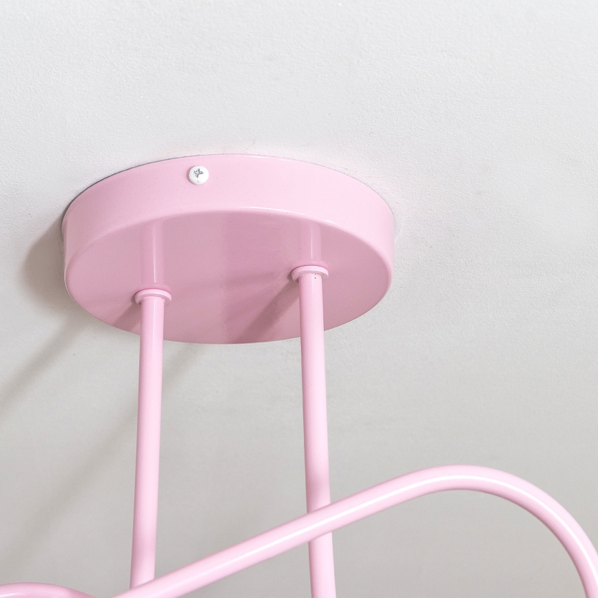 Virsmas griestu lampa OXFORD 2xE27/15W/230V rozā