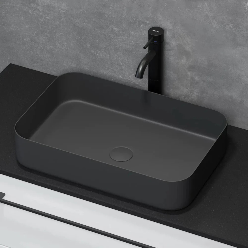 Virsmas izlietne LJORDAL 52x34 cm tērauds/melna