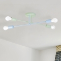 Virsmas montāžas griestu lustra CAMBRIDGE 4xE27/15W/230V, zaļa/zila