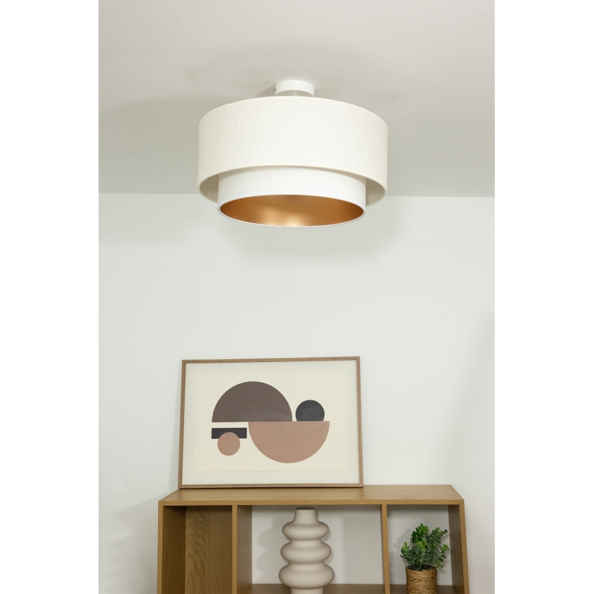 Virsmas montējamā griestu lampa NATIA 1xE27/60W/230V balta