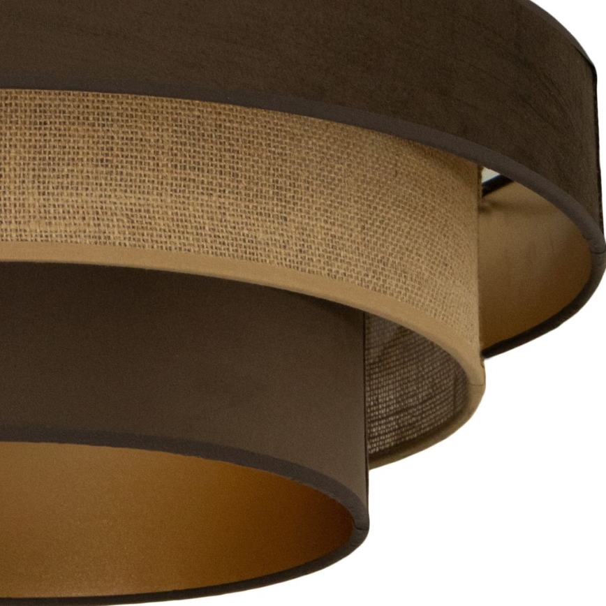 Virsmas montējamā griestu lampa WENTA 1xE27/60W/230V Ø 50 cm brūna/džuta
