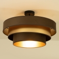 Virsmas montējamā griestu lampa WENTA 1xE27/60W/230V Ø50 cm brūna/zelta