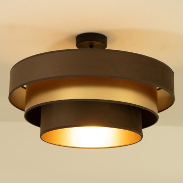 Virsmas montējamā griestu lampa WENTA 1xE27/60W/230V Ø50 cm brūna/zelta