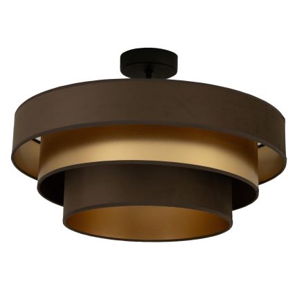 Virsmas montējamā griestu lampa WENTA 1xE27/60W/230V Ø50 cm brūna/zelta