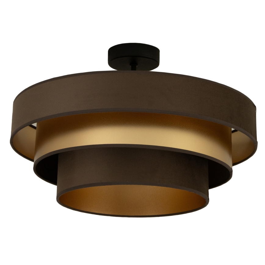 Virsmas montējamā griestu lampa WENTA 1xE27/60W/230V Ø50 cm brūna/zelta