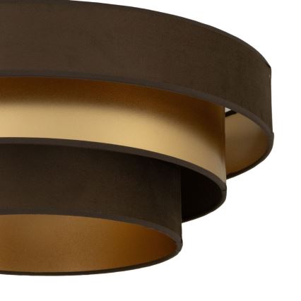 Virsmas montējamā griestu lampa WENTA 1xE27/60W/230V Ø50 cm brūna/zelta