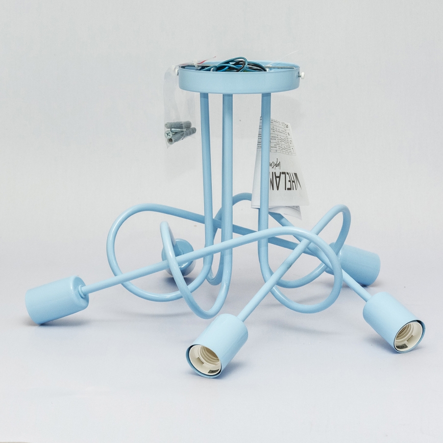 Virsmas montējama griestu lustra OXFORD, 5x E27, 15 W, 230 V, zila