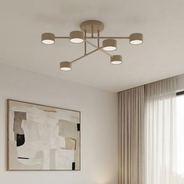 Virsmas piestiprināma griestu lustra HALO 6xGX53/12W/230V bēša