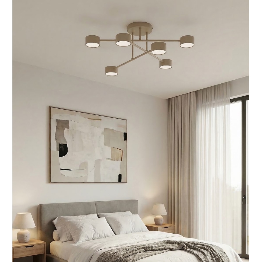 Virsmas piestiprināma griestu lustra HALO 6xGX53/12W/230V bēša