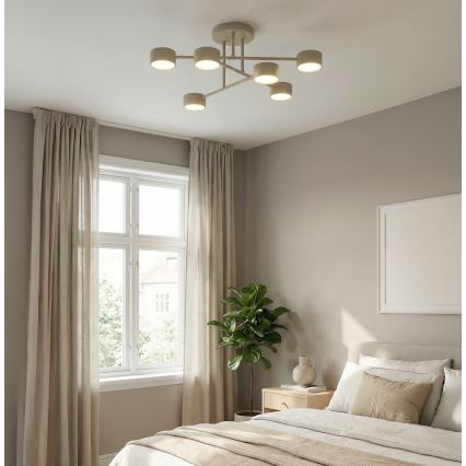 Virsmas piestiprināma griestu lustra HALO 6xGX53/12W/230V bēša