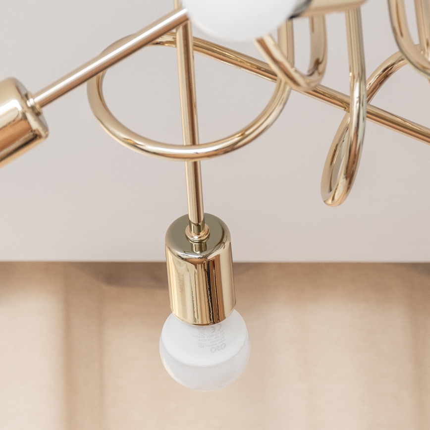 Virsmas piestiprināma griestu lustra OXFORD 5xE27/15W/230V zelta krāsā