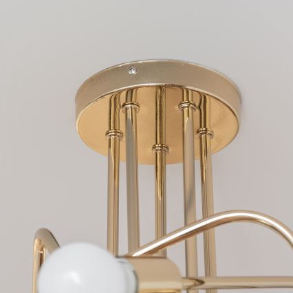 Virsmas piestiprināma griestu lustra OXFORD 5xE27/15W/230V zelta krāsā