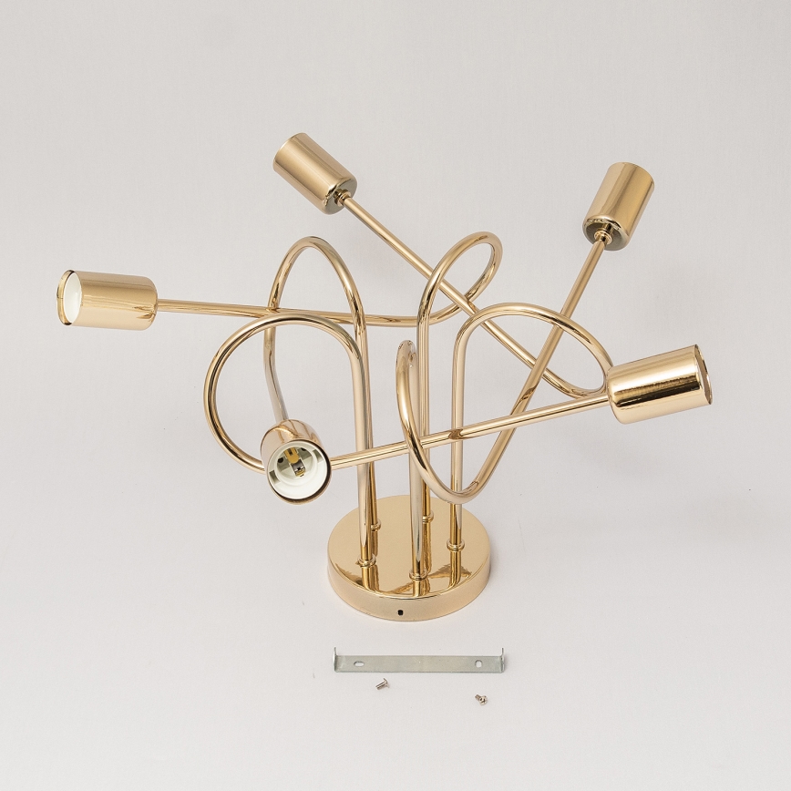 Virsmas piestiprināma griestu lustra OXFORD 5xE27/15W/230V zelta krāsā