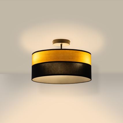 Virsmas piestiprināms lustrs ALBA 3xE27/15W/230V Ø 40 cm melns/brūns