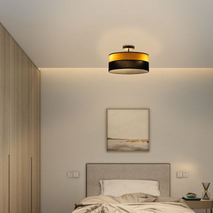 Virsmas piestiprināms lustrs ALBA 3xE27/15W/230V Ø 40 cm melns/brūns