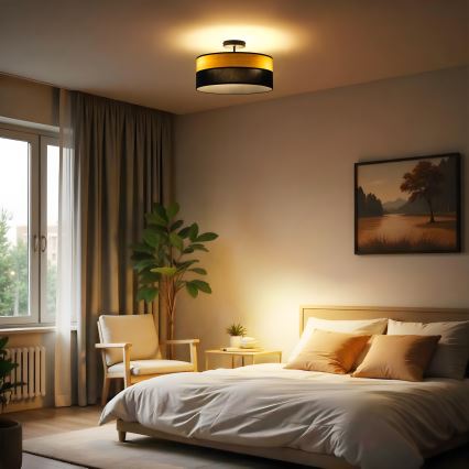 Virsmas piestiprināms lustrs ALBA 3xE27/15W/230V Ø 40 cm melns/brūns