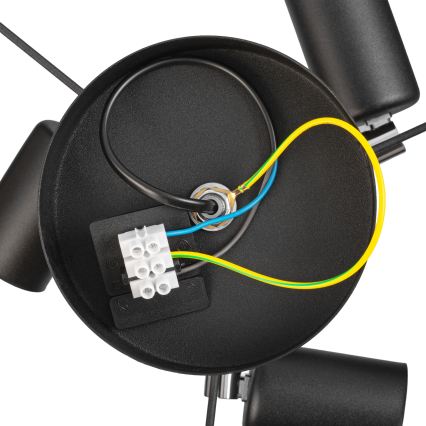 Virsmas piestiprināms lustrs ALBA 3xE27/15W/230V Ø 40 cm melns/brūns