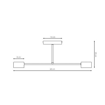 Virsmas uzstādāma griestu lampa HALO 2xGX53/10W/230V bēša