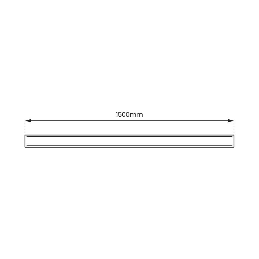 Virsmas vāka sliede MAGNETIC TRACK 1,5 m, melna
