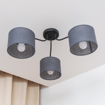 Virsmontējamā griestu lampa ALBA 3xE27/15W/230V pelēka