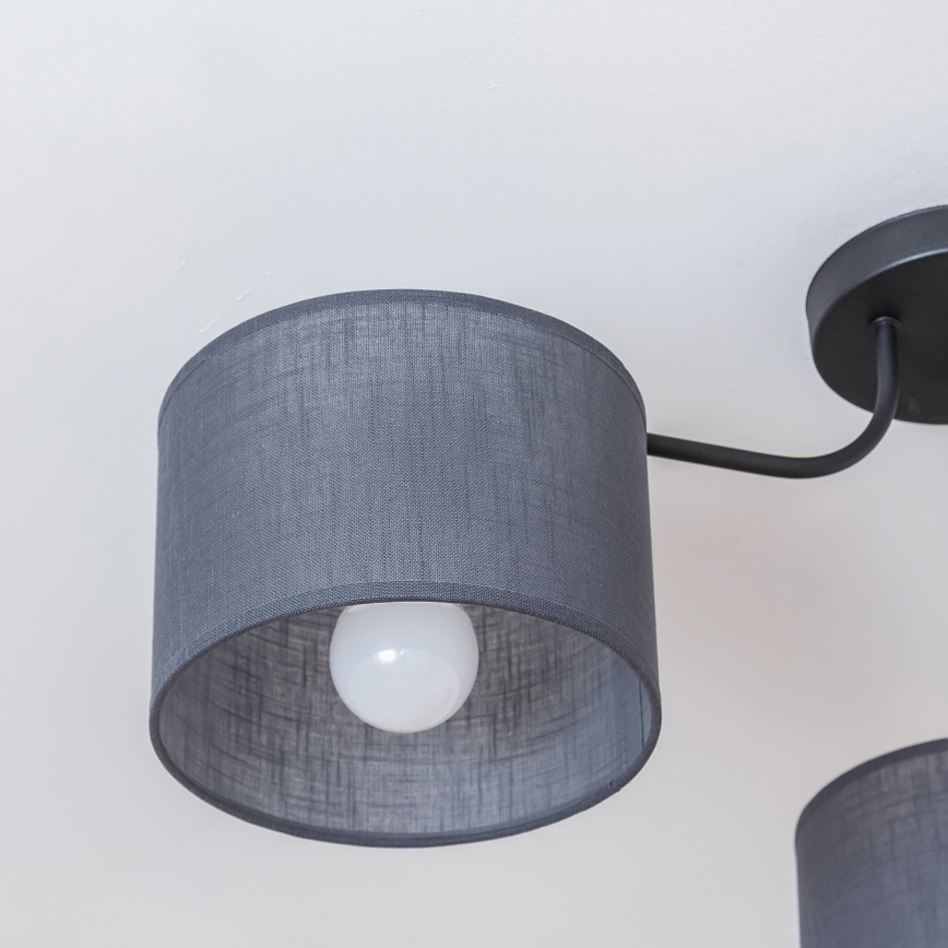 Virsmontējamā griestu lampa ALBA 3xE27/15W/230V pelēka