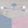 Virsmontējamā griestu lampa CAMBRIDGE 4xE27/15W/230V, zila/rozā